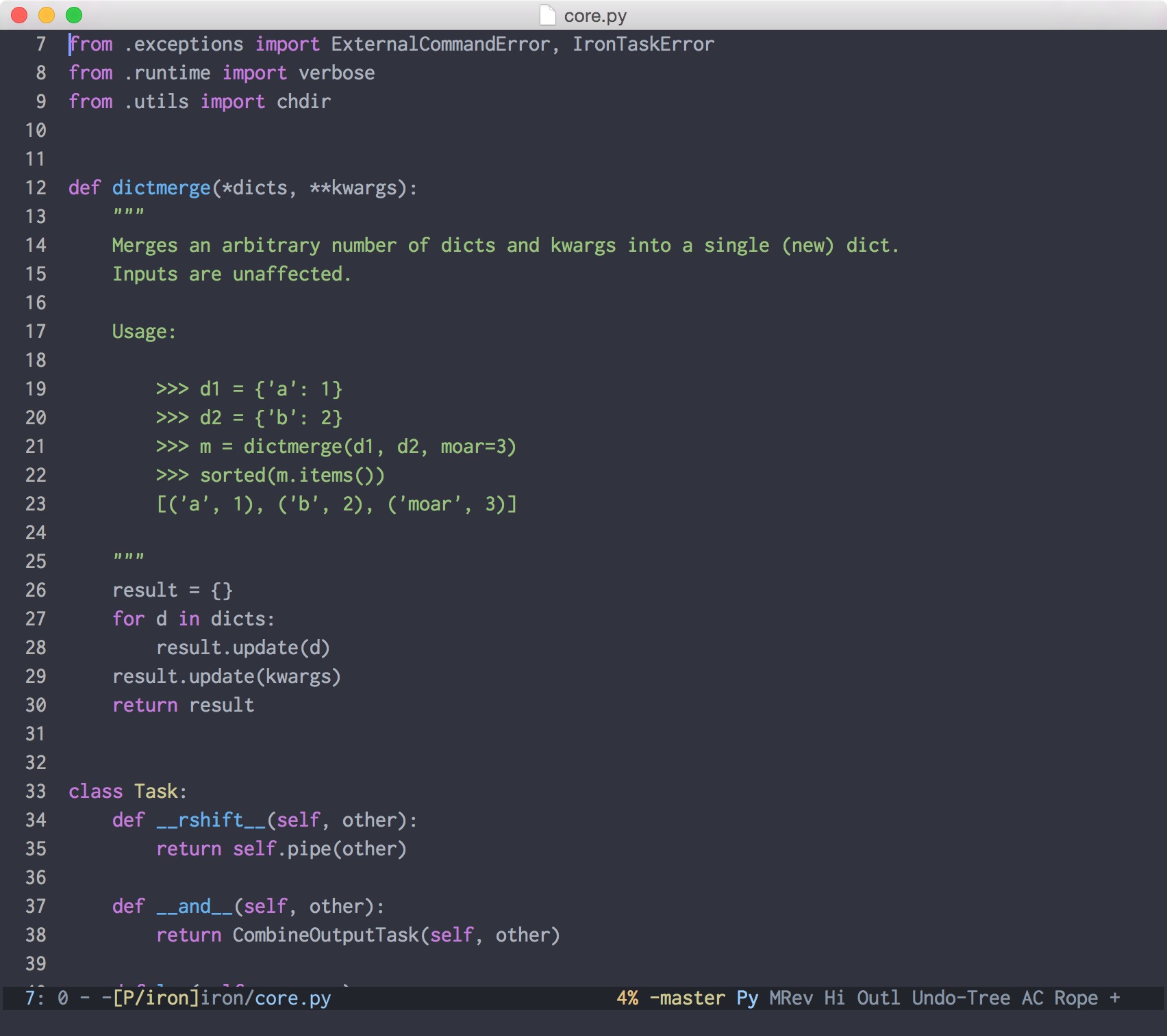 Atom One Dark Theme for Emacs screenshot